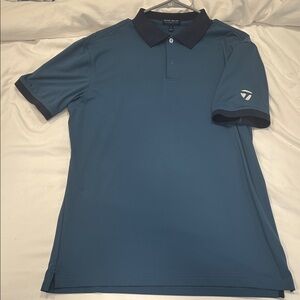Peter Millar Teal Polo Shirt with TaylorMade logo
